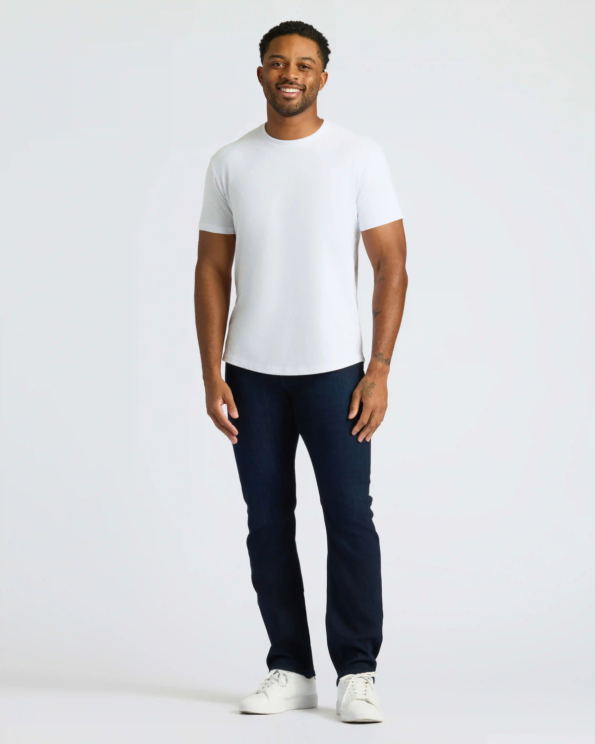 Black & White Curved Hem Classic Crew Neck 10-Pack