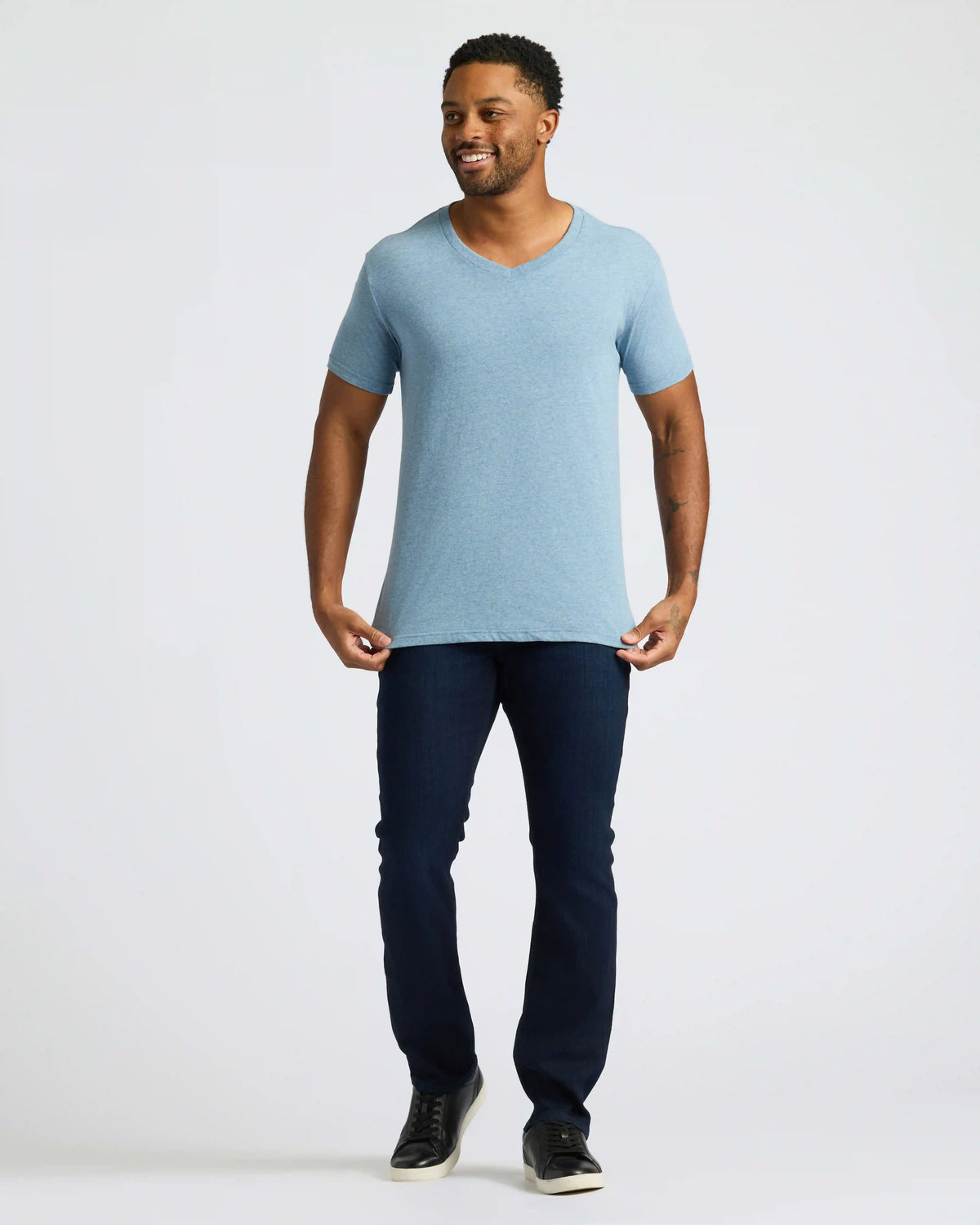 Heather Indigo Classic V-Neck