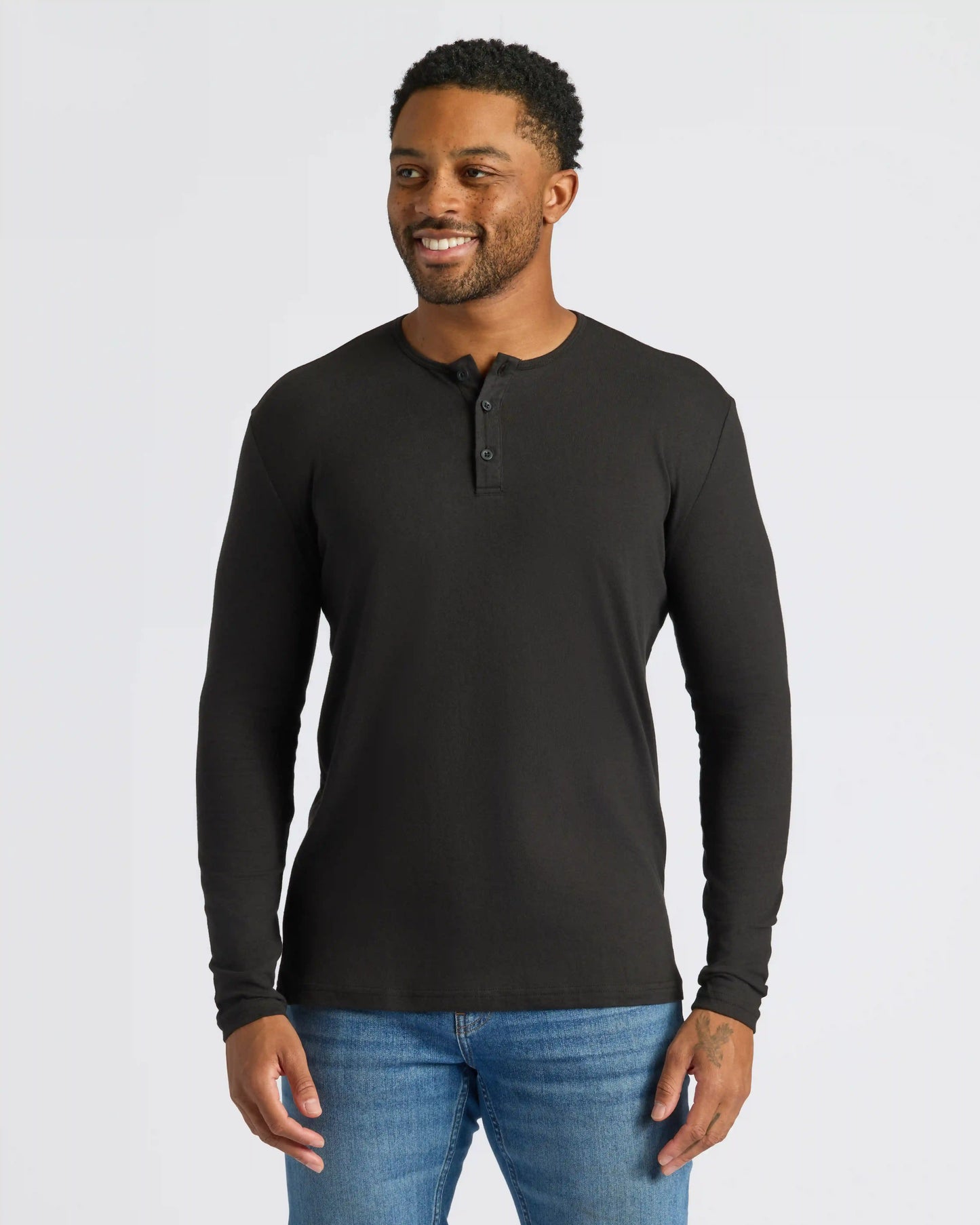 All Black Classic Henley 6-Pack