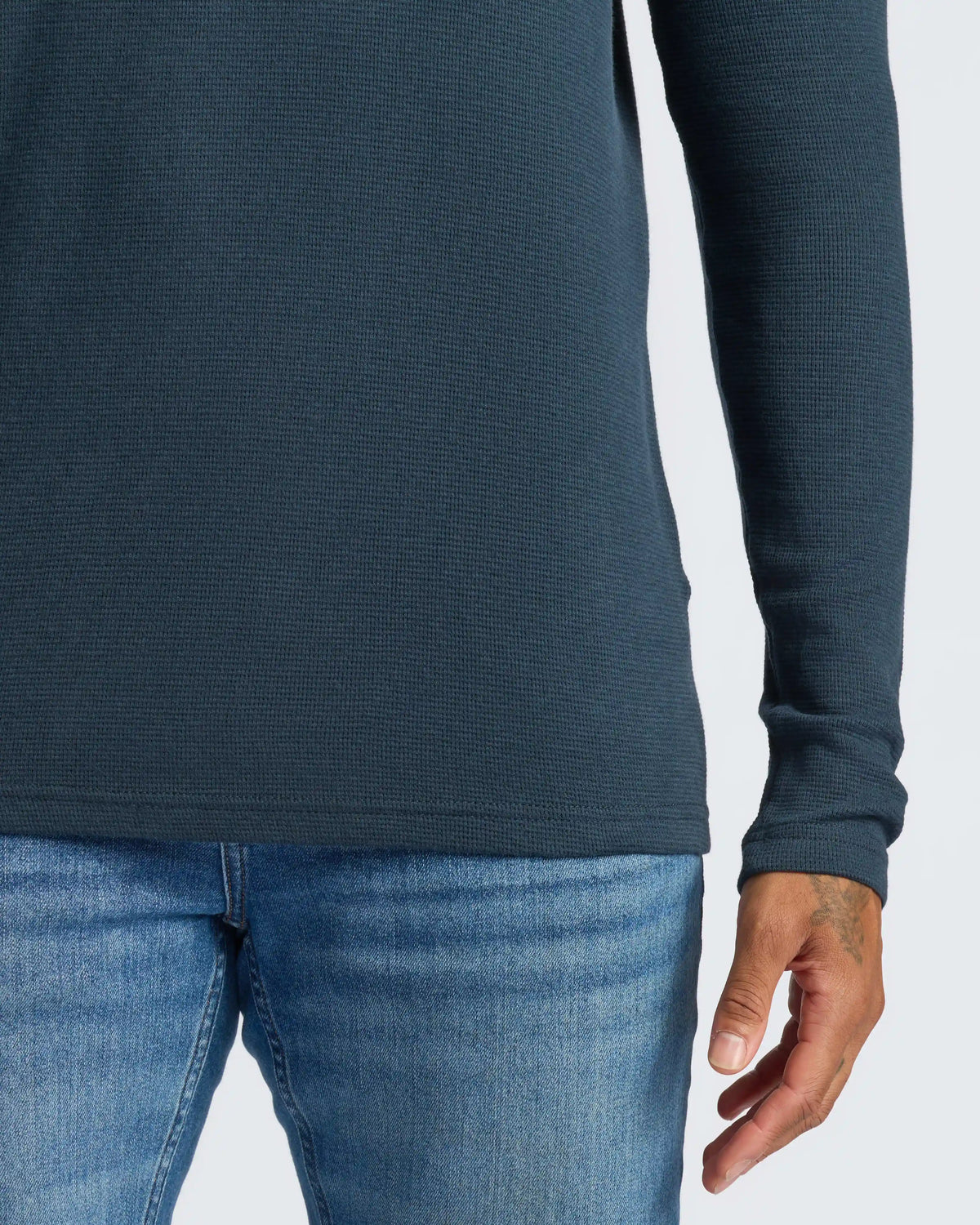 Navy Long Sleeve Waffle Crew 3-Pack