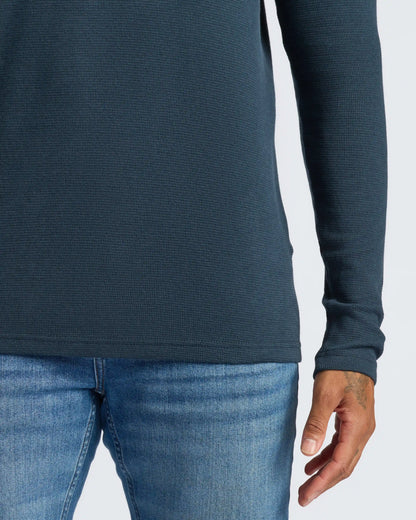 Navy Long Sleeve Waffle Crew 3-Pack